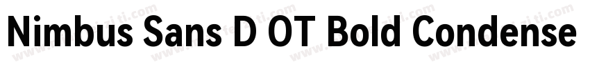 Nimbus Sans D OT Bold Condensed字体转换
